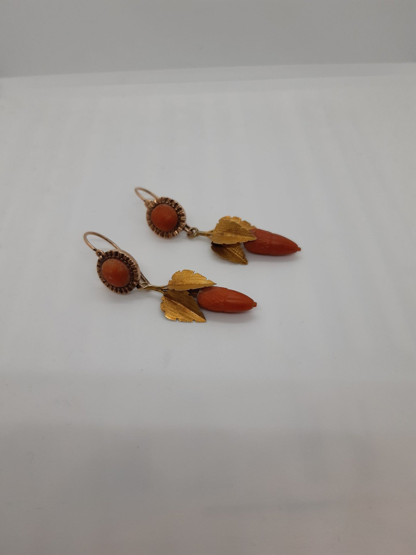 Orecchini antichi Corallo Pendenti