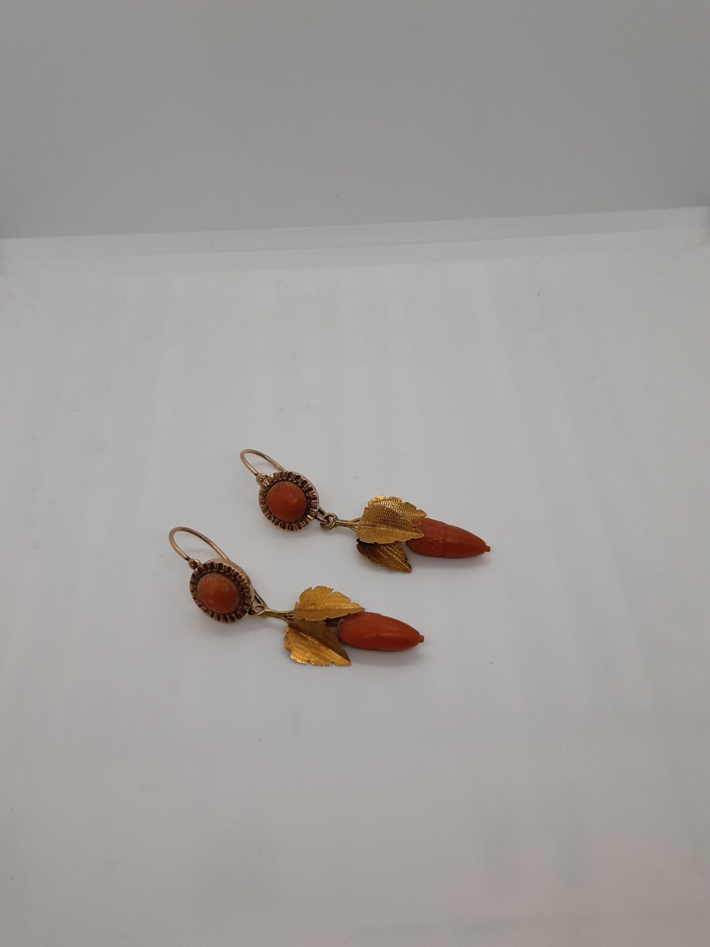 Orecchini antichi Corallo Pendenti