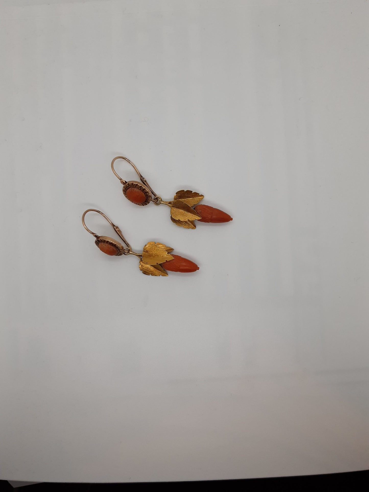 Orecchini antichi Corallo Pendenti