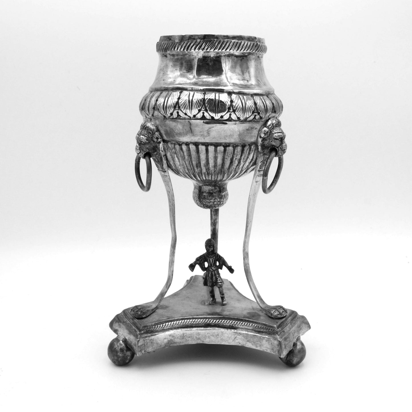 Brucia incensi, in argento, punzoni Napoli 1828 XIX secolo