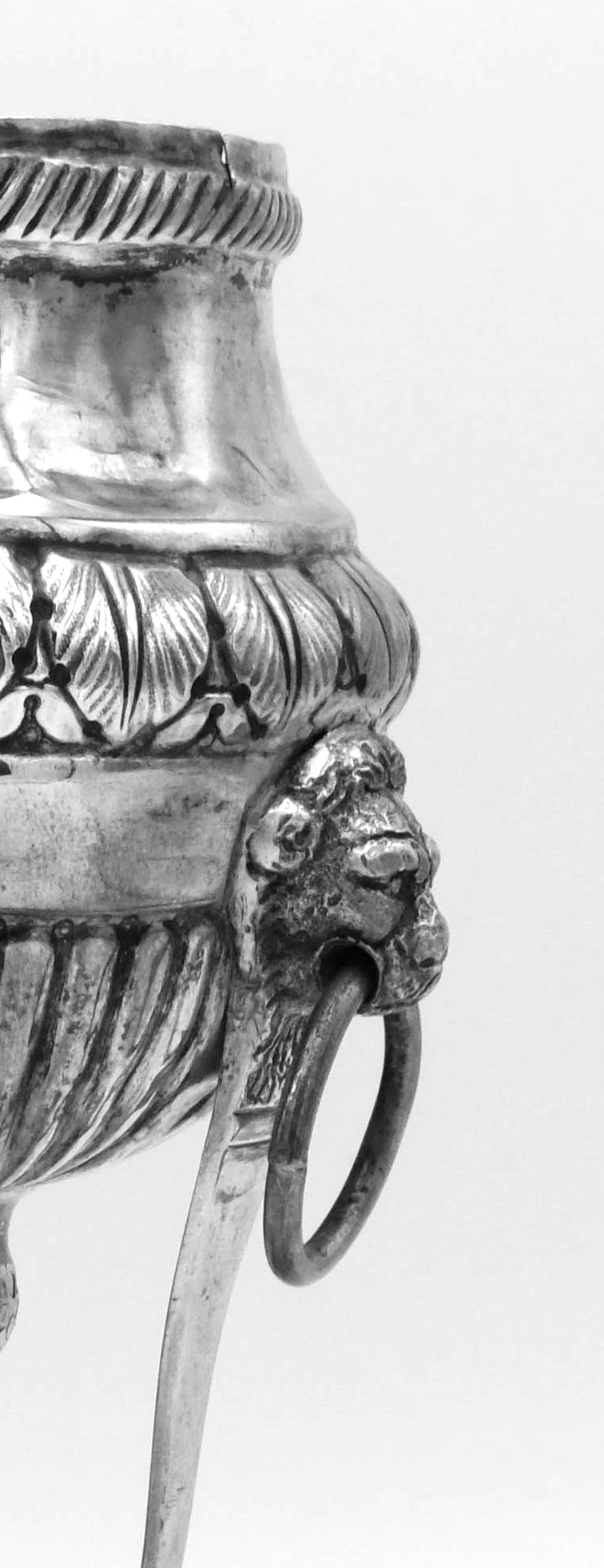 Brucia incensi, in argento, punzoni Napoli 1828 XIX secolo