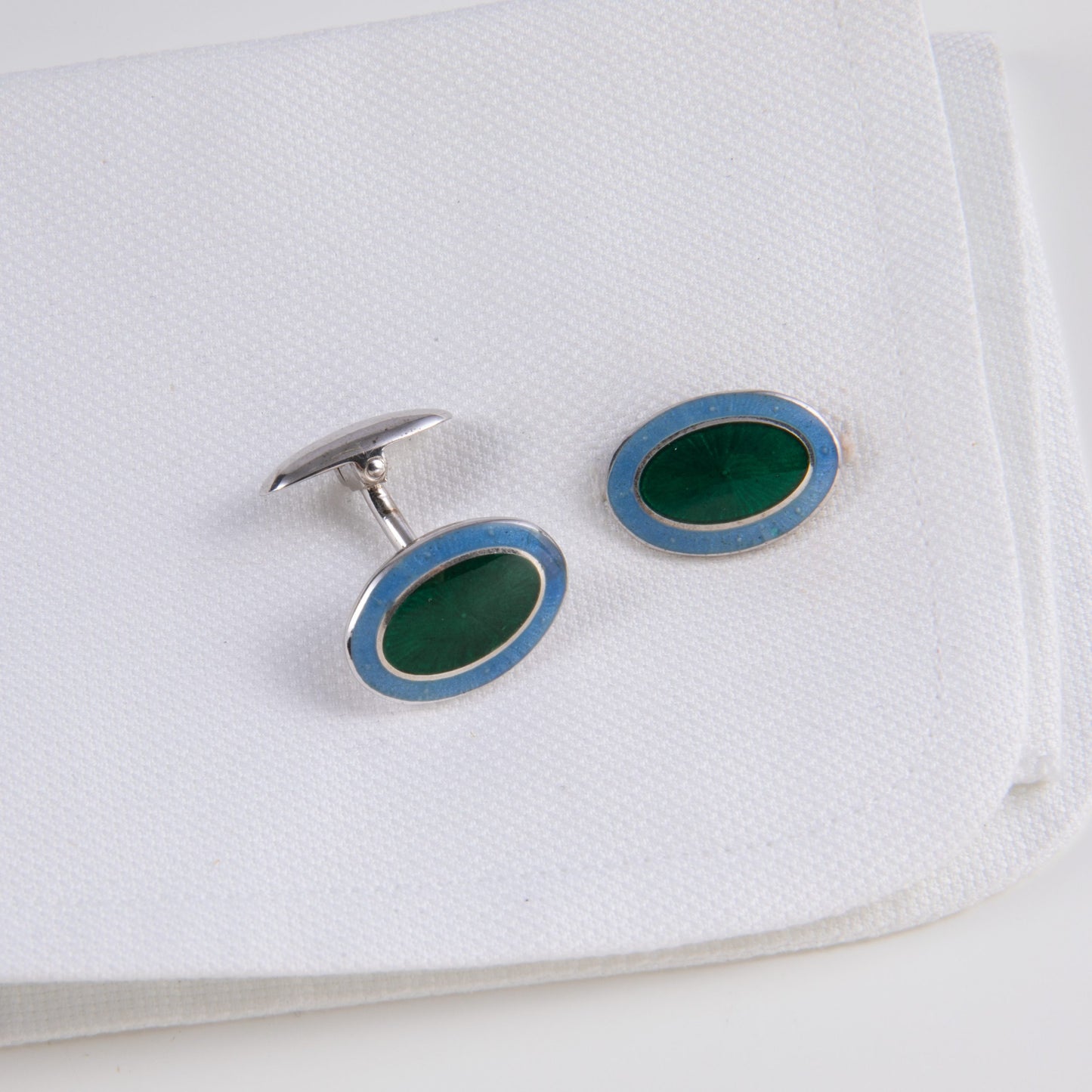 Gemelli Fermapolsi in argento e smalto