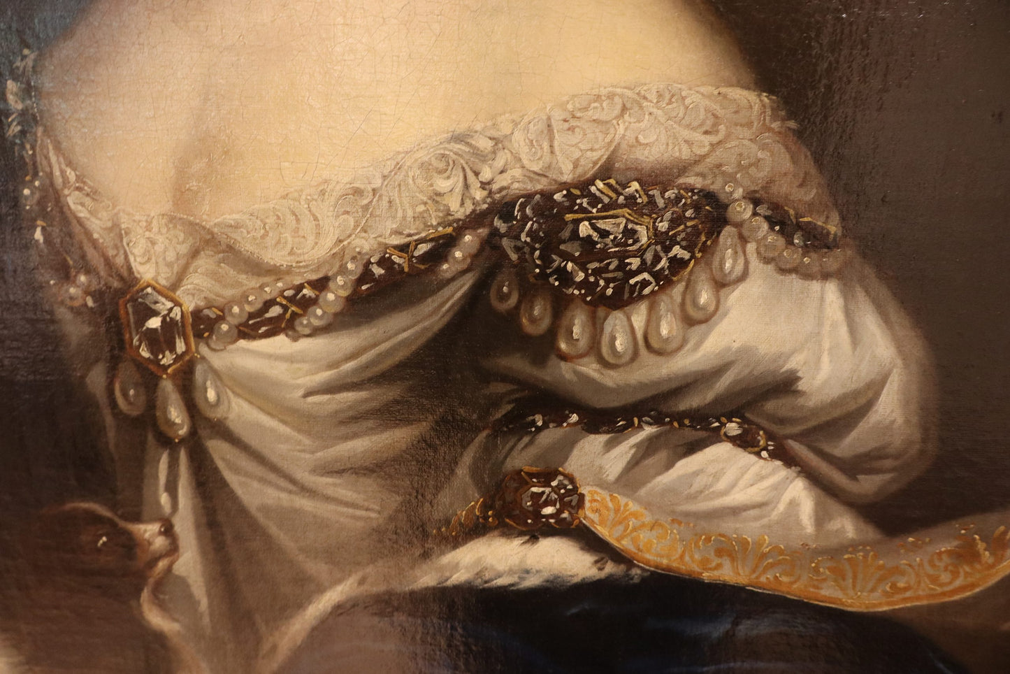 Quadroolio su tela con Regina del 1650 - Peter Lely