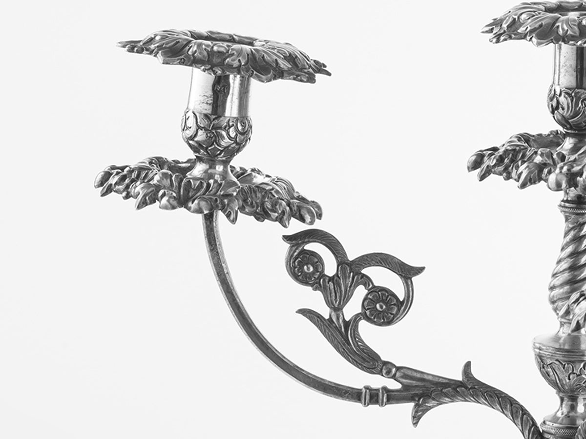 Candelabro argento quattro braccia