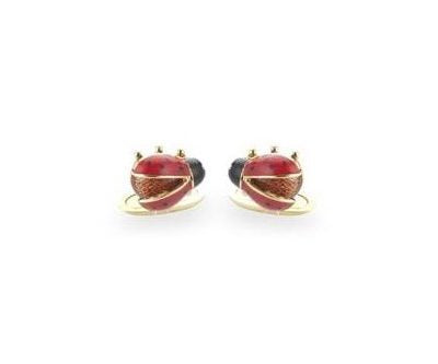 Fermapolsi in argento e smalto con coccinelle