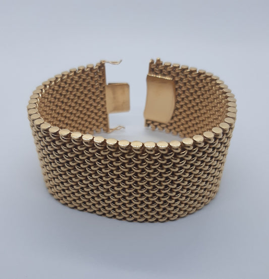 Bracciale antico fascia in oro 18 kt