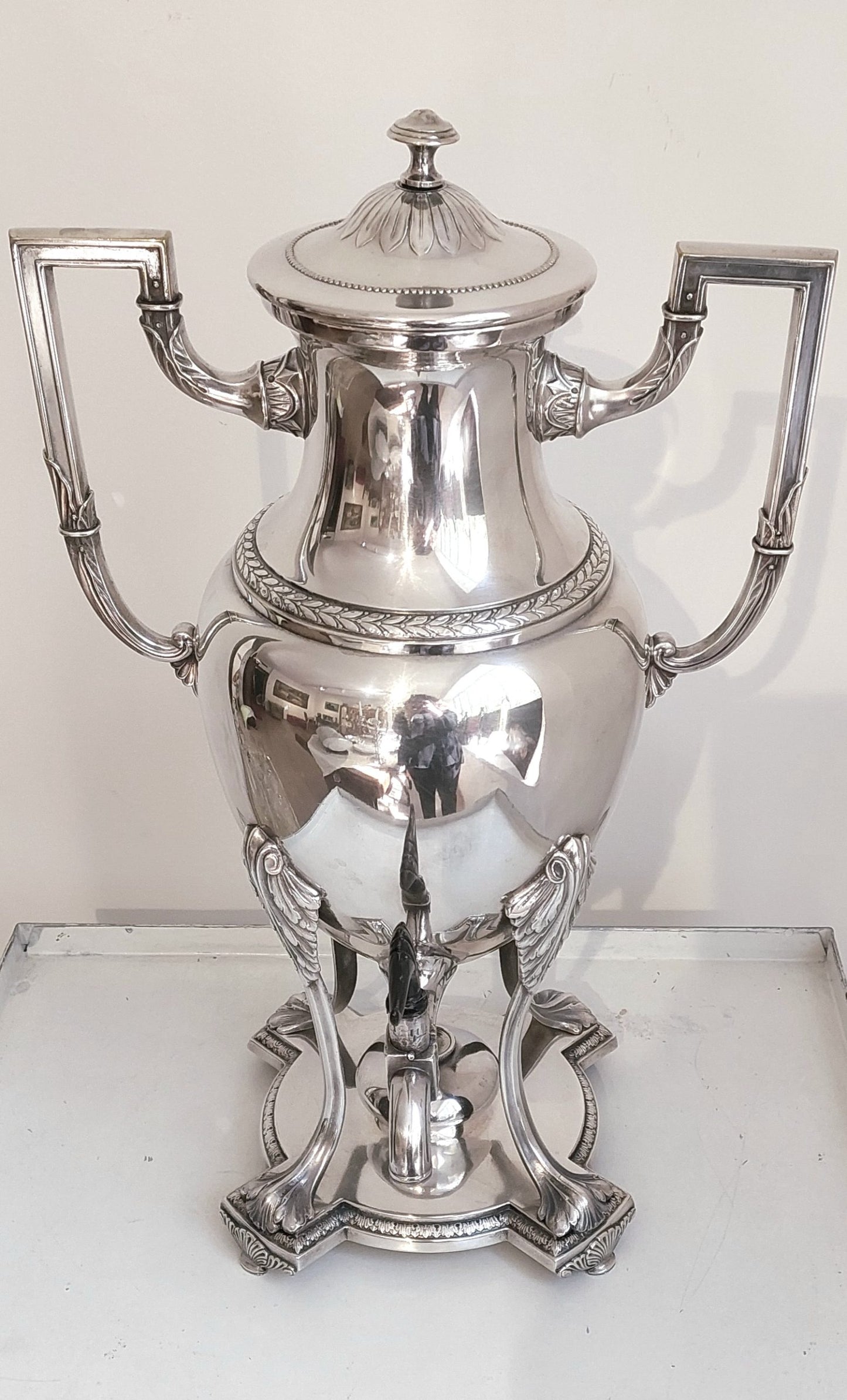 Samovar in sheffield Francia XIX secolo