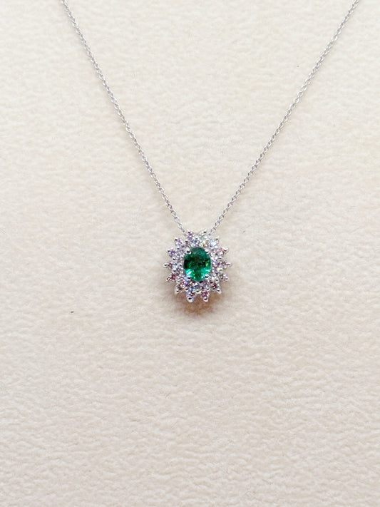 Collana in oro e smeraldo