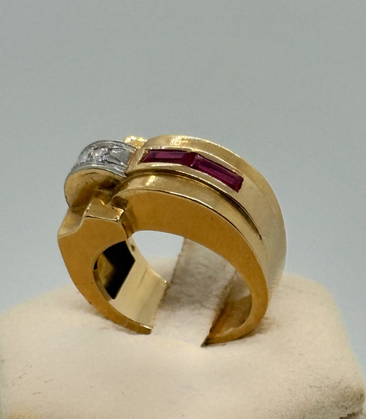 Anello Tank oro 14kt