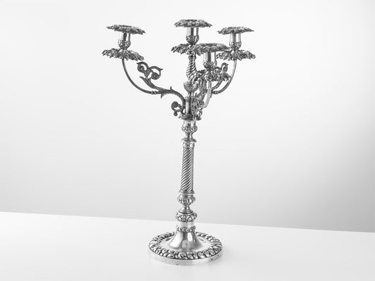 Candelabro argento quattro braccia