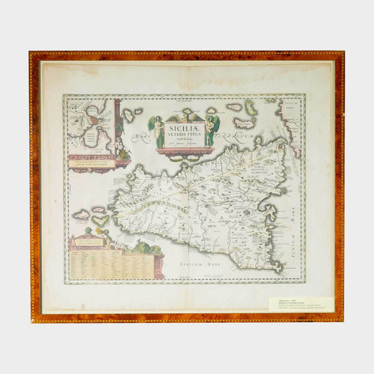 Cartografia antica di “Siciliae Veteris Typus” Amsterdam 1630