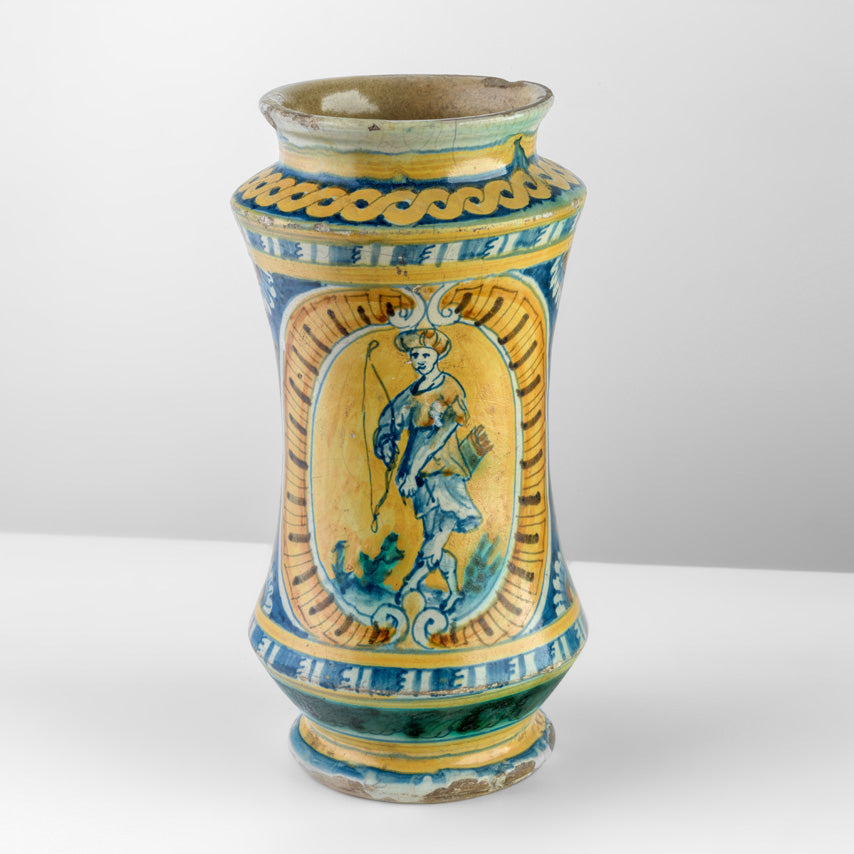 Maiolica antica siciliana Arciere