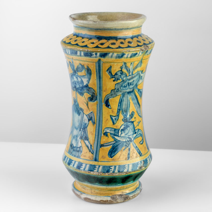 Maiolica antica siciliana Arciere